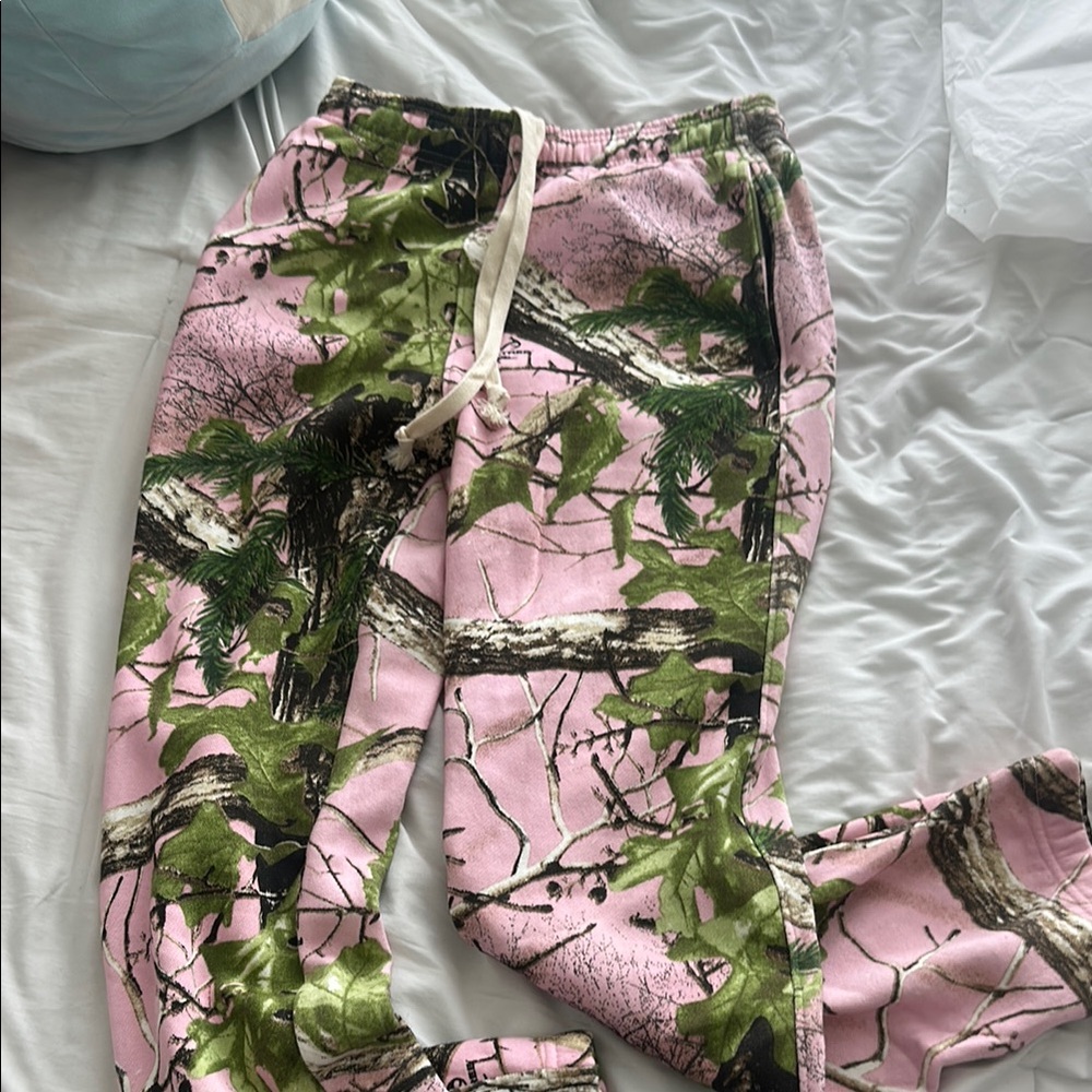 Camo Camouflage Joggers in Pink and Green